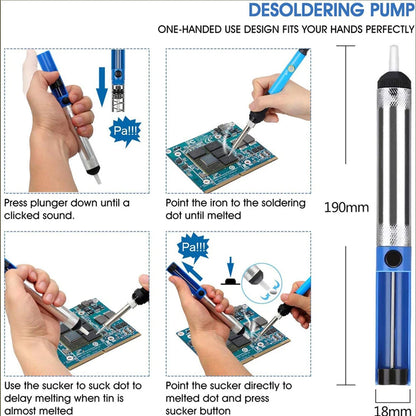 2024 Electric Soldering Iron 60W Adjustable Temperature Replaceable Soldering Iron Head Soldering Iron Pen Welding Kit