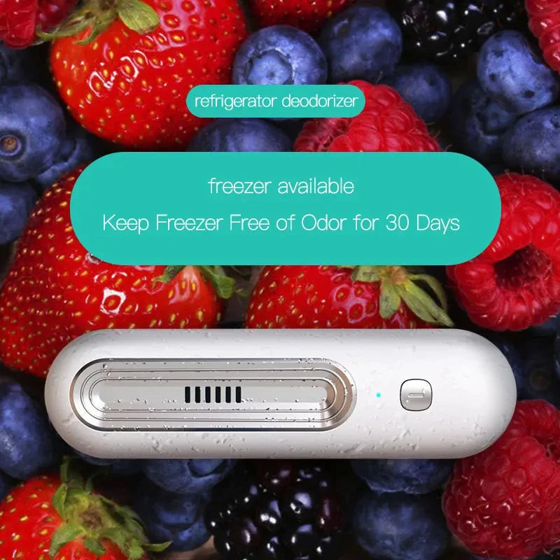 Refrigerator Deodorizer and Air Purifier - Extend Food Shelf Life, Remove Odors (Smoke, Pet, Toilet), for Car and Fridge
