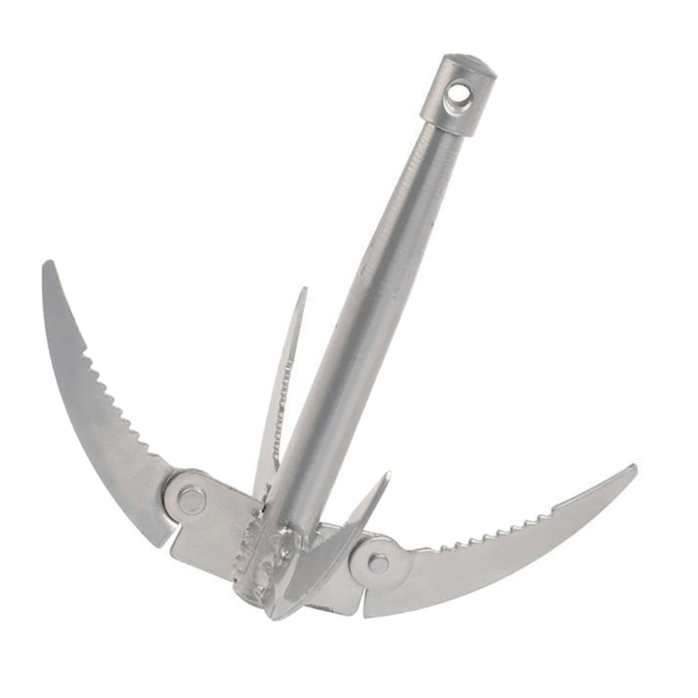 Folding Boats Anchor With Rope Outdoor Grappling Hook Survival Tool Sturdy Durable For Small Boat Canoes Fishing Supplies