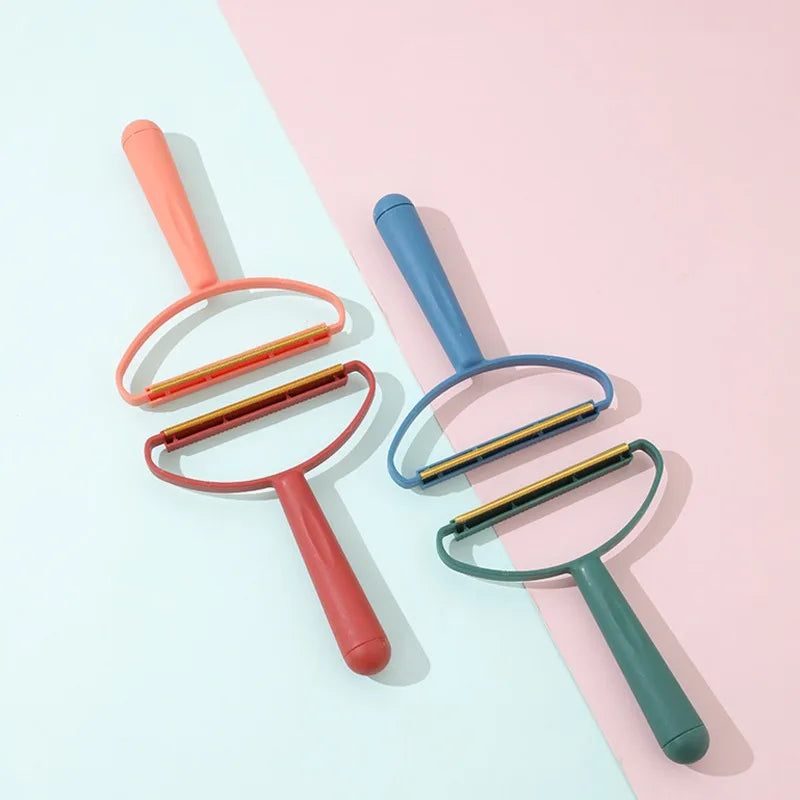 Double-Side Lint Remover Portable Pet Hair Remover Brush Manual Fluff Remover Clothes Fuzz Fabric Shaver Carpet Clothes Brush