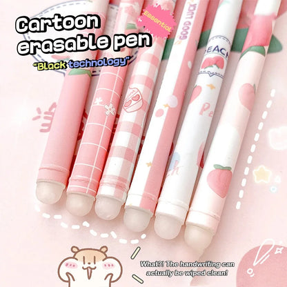 12PC 0.5mm Syringe Erasable Pen Korean Stationery Simple Kawaii Writing Pen Student Stationery Cultural and Educational Supplies