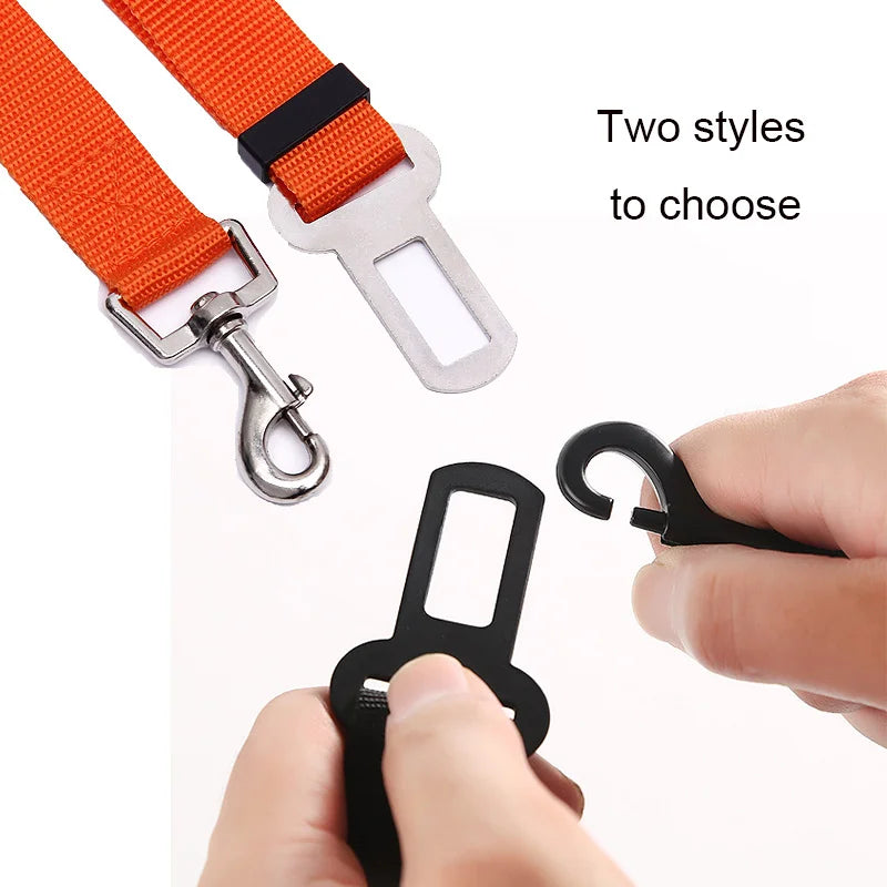 Pet Cat Dog Car Seat Belt Adjustable Safety Travel Clip Reflective Elastic Traction Rope French Bulldog Dog Accessories Supplies