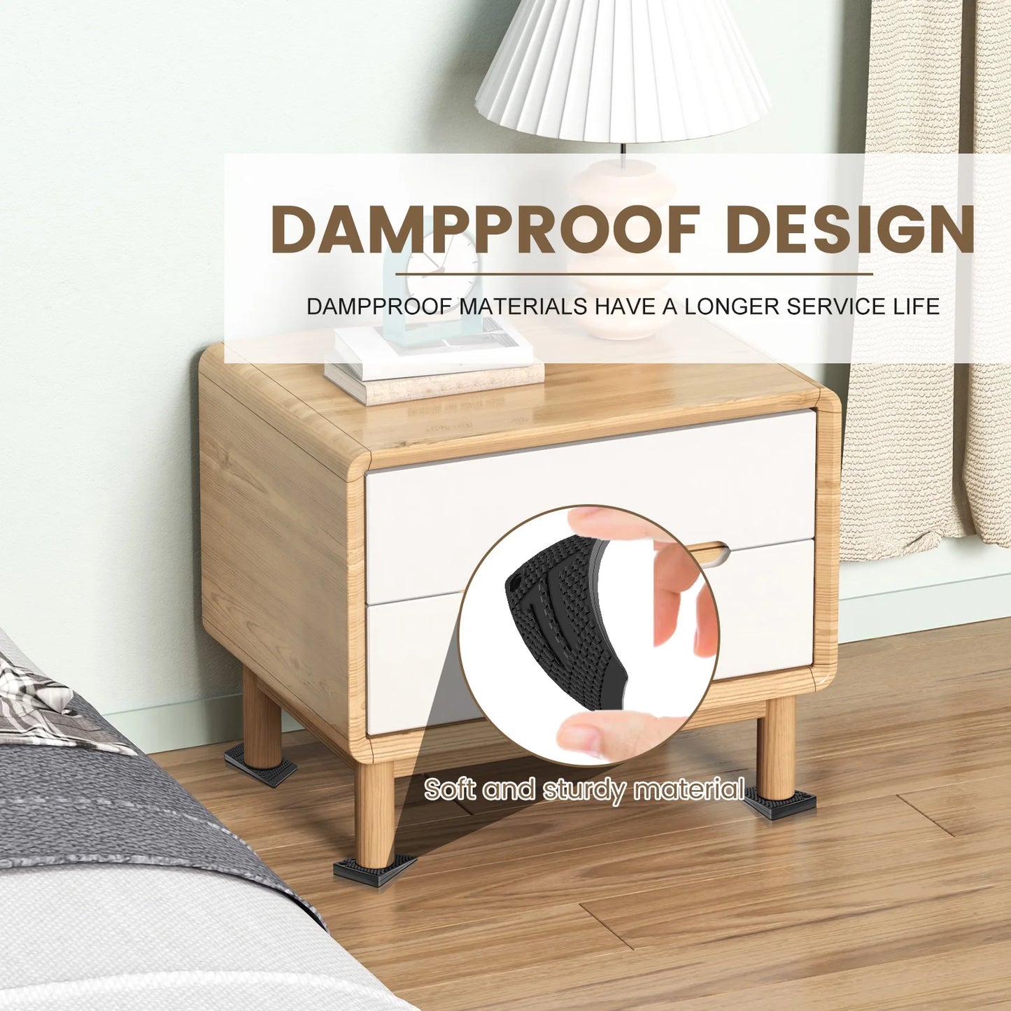 40PCS Anti Slip Furniture Pads Adjustable Cabinet Leveler Anti Vibration Refrigerator Sofa Stand Table Shims Washer Stabilizer