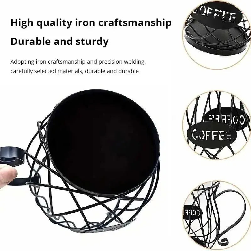 1pc Coffee Pod Holder Large Capacity Cup Coffee Pod Organizer Coffee Creamer Container Coffee Pod Storage Cup Mug Shape Coffee