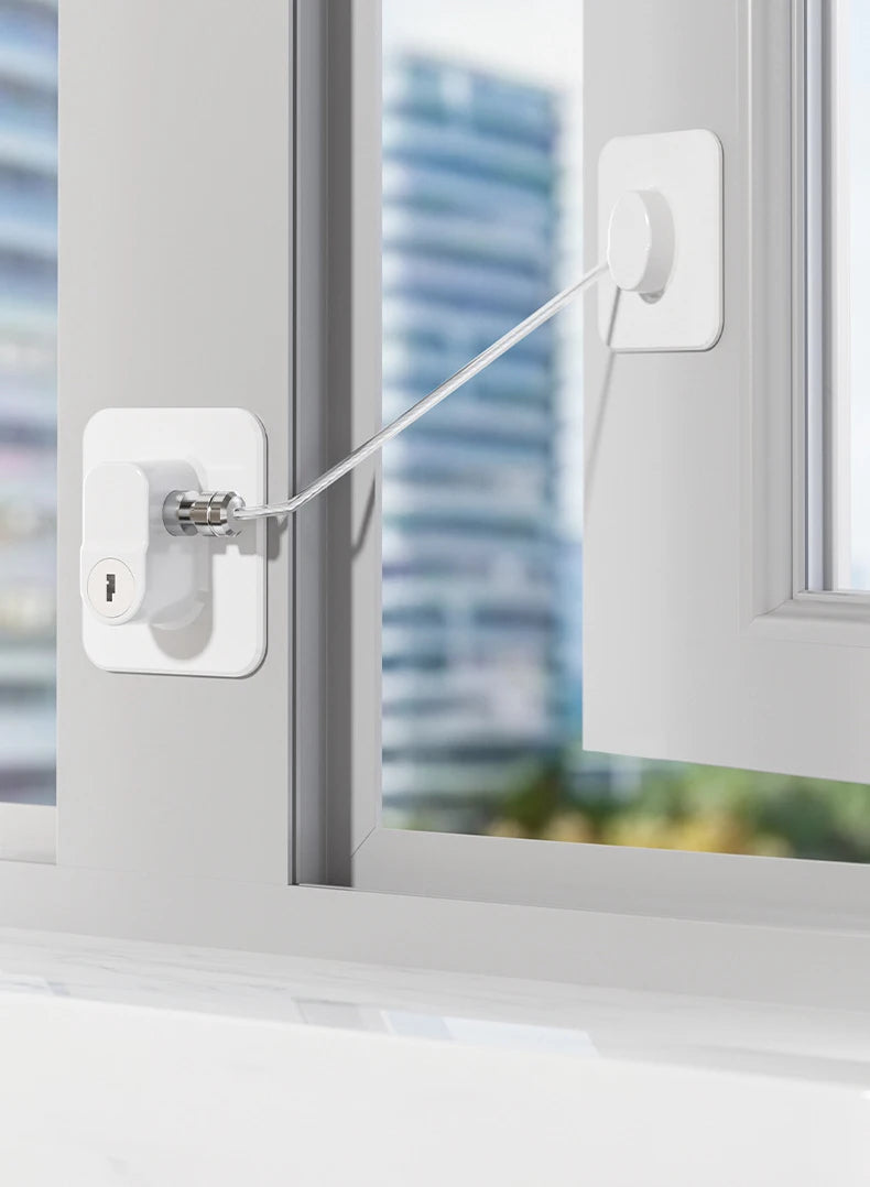 Baby Safe Refrigerator Lock with Key Code Lock Baby Safety Cabinet Lock Sliding Wardrobe Door Lock Home Limiter