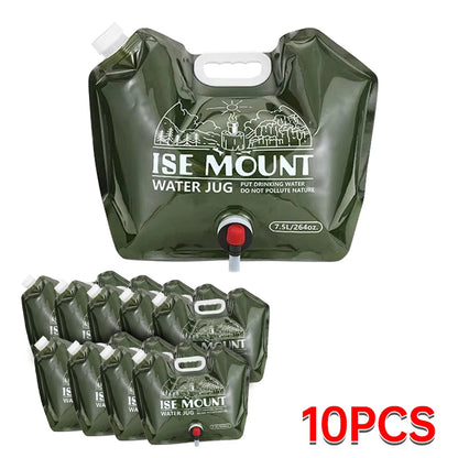 Outdoor 7.5L Water Bag with Faucet Foldable Portable Water Bag Camping Hiking Fishing Large-capacity Water Bottle