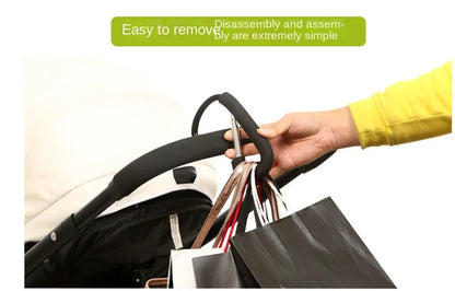 Baby stroller hook supermarket shopping hook large carabiner aluminum alloy large hook black size
