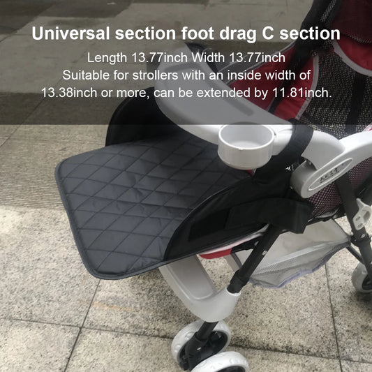 Universal Baby Stroller Footrest with Hook Oxford Cloth Leg Rest Foot Board Toddler Seat Extender Feet Extensions