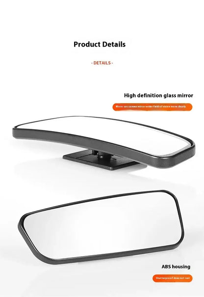 2Pcs 360 Degree Adjustable Blind Spot Mirror Car Auxiliary Rearview Convex Mirror Round Frame Wide Angle Mirrors for Car Reverse