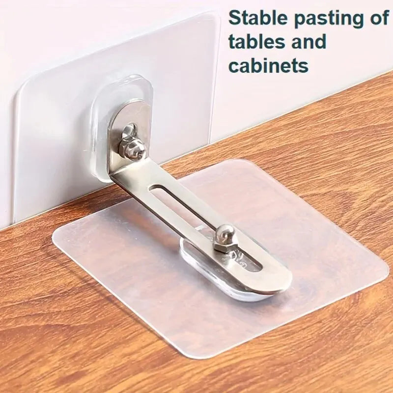 Furniture Anchors Strong Self-adhesive Fixed Prevent Dumping Device No punching Safety Anti Overturning Cabinet Buckle Anchors
