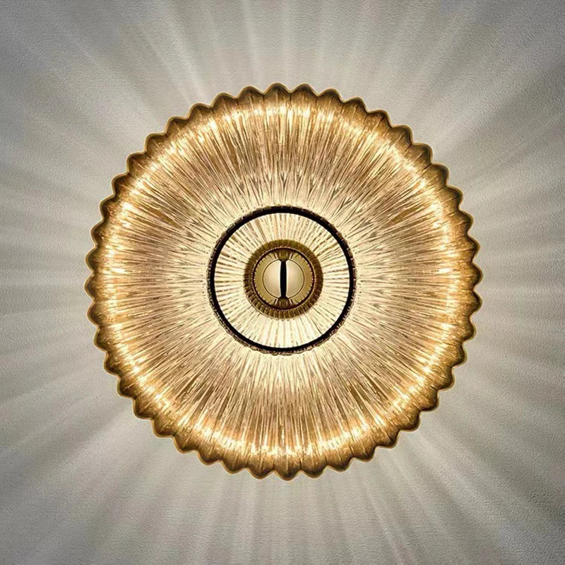 Nordic Glass Wall Lamp Retro Corrugated Design Suitable For Decorative Wall Lamps In Corridor Bedrooms Living Rooms Study Rooms