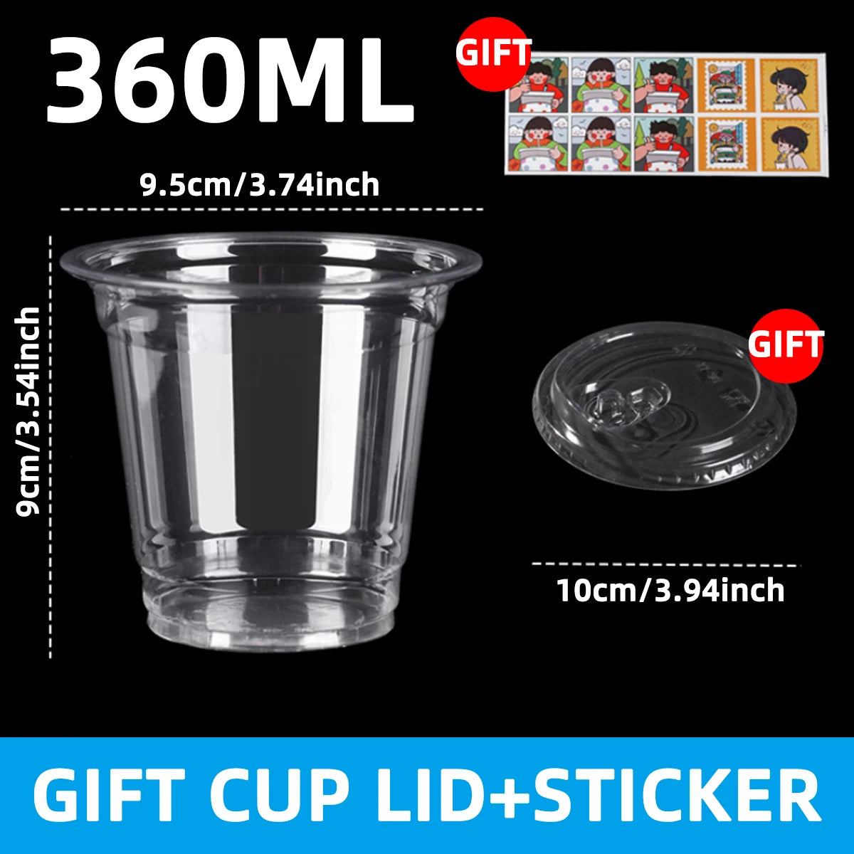 10pcs Plastic Cup With No Straw Mouth Direct Drinking Transparent Disposable Coffee Cup Suitable For Smoothies Cold Drinks Milk
