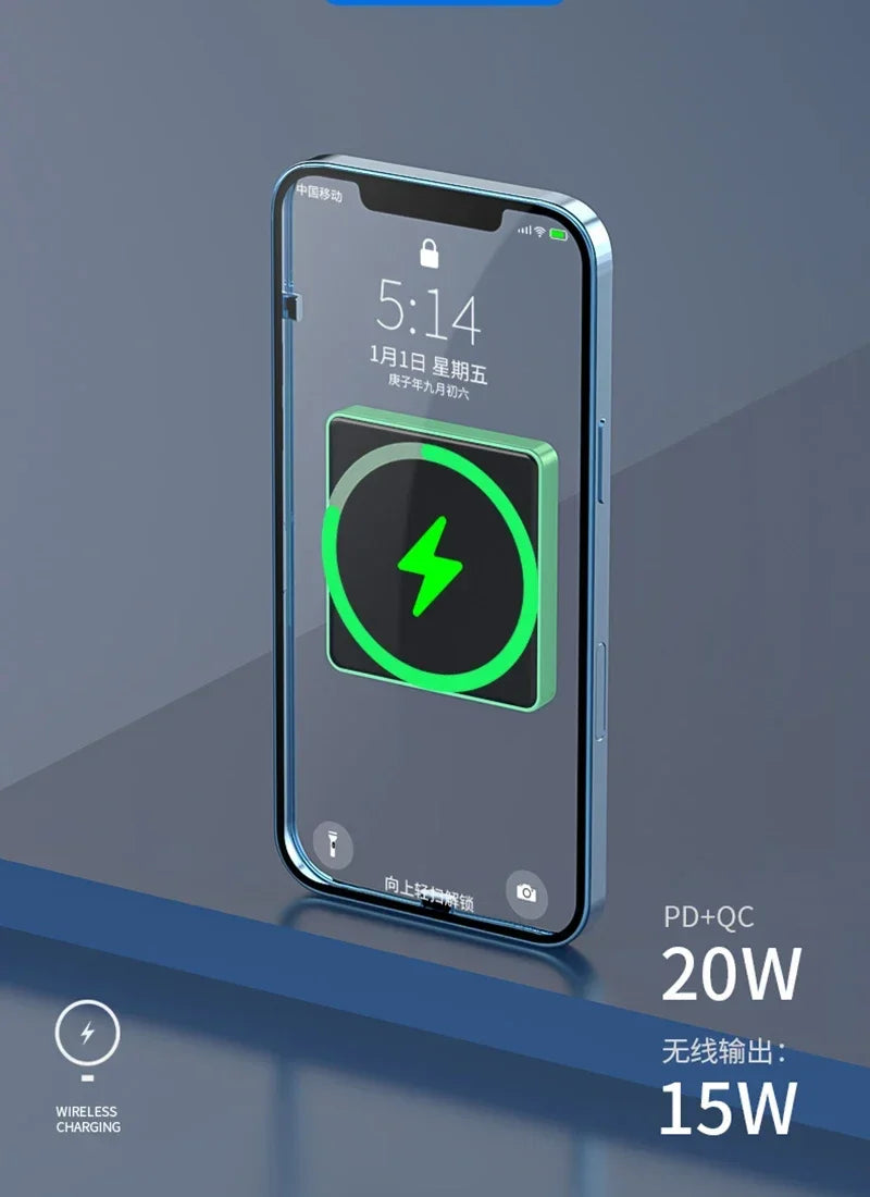10000mAh Wireless Power Bank PD20W Magnetic poverbank For Magsafe Phone Battery iPhone 12 13 14 15 16 Pro Max Plus Mini Pover