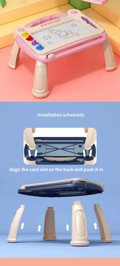 Magnetic Drawing Board Colored Graffiti Magic Eraser Drawing Board Children's Graffiti Board Art Early Education Drawing Toy