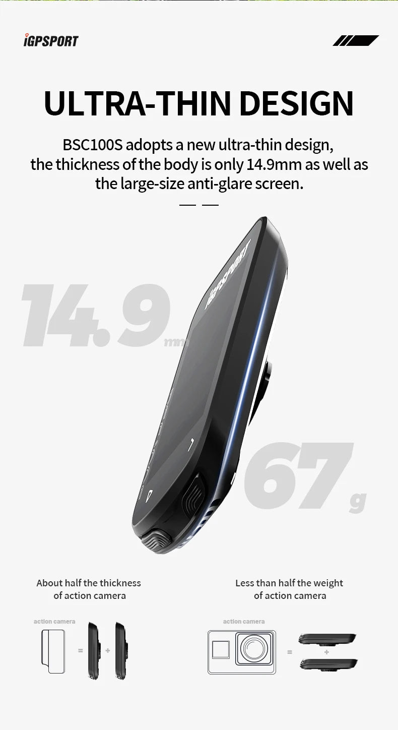 IGPSPORT Bicycle Computer BSC100S Computer BLE Bluetooth ANT Waterproof Wireless Bike Stopwatch MTB Road Cycling Bike Computer