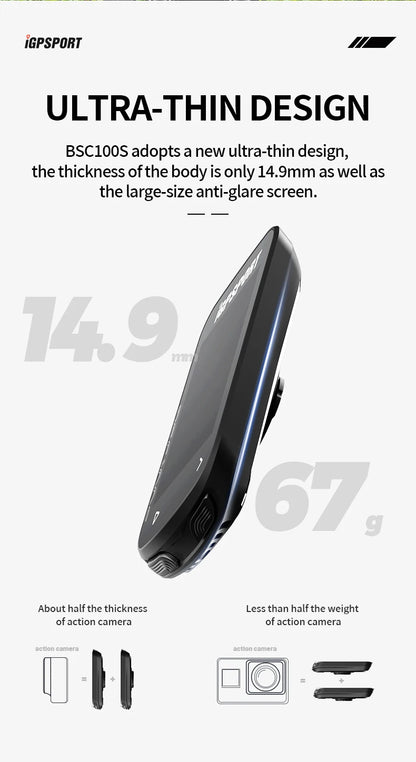 IGPSPORT Bicycle Computer BSC100S Computer BLE Bluetooth ANT Waterproof Wireless Bike Stopwatch MTB Road Cycling Bike Computer