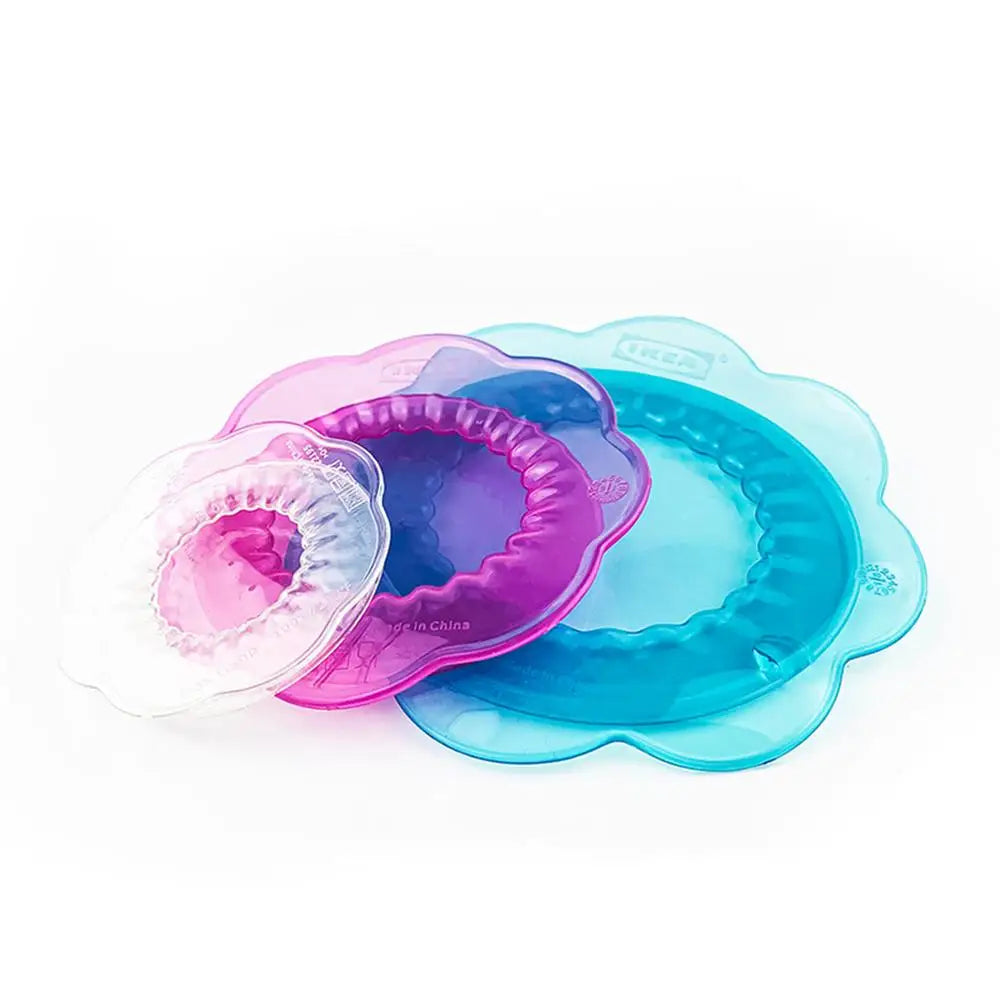 Silicone Stretch Lids Set Silicone Petal-Shaped Fresh-Keeping Bowl Lids Round Petal-Shaped Elastic Food Container Lids For