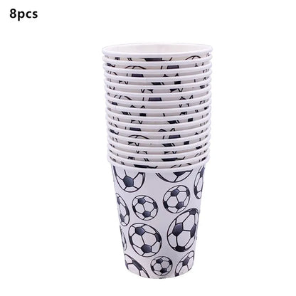 108*180cm Football Tablecloth Party Supplies Disposable Plate Tableware Party Birthday Party Decor Kids Boy Soccer Party Supplie