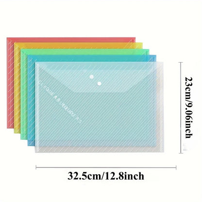 10pcs A4 Transparent Plastic Folder Filing Organiser Student Folder Folder Stationery Student Supplies
