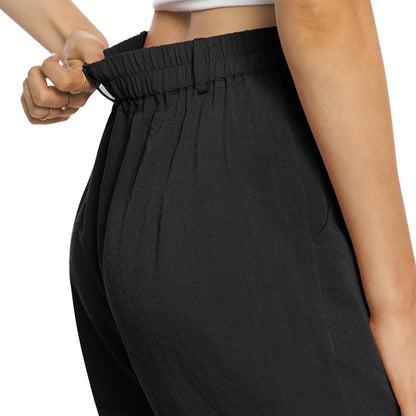 Womens Casual Wide Leg Pants High Waisted Button Down Straight Long Trousers Palazzo Pants Elegant Woman Flared Pants Youthful