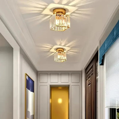 Led Ceiling Lights Room decoration Crystal Lampshade Chandelier Living Room Bedroom Modern Round Square Decorative Ceiling Lamp