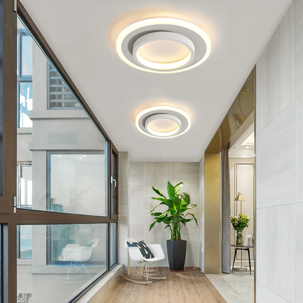 Modern Minimalist Decorative Ceiling Ceiling Lamp Bedroom Living Room Kitchen Aisle Interior Creative LED Round Lighting Lamps