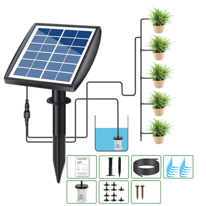 Solar Panel Powered Water Fountain Pool Pond Garden Water Sprinkler Sprayer with Water Pump &amp Heads Aquarium fountain