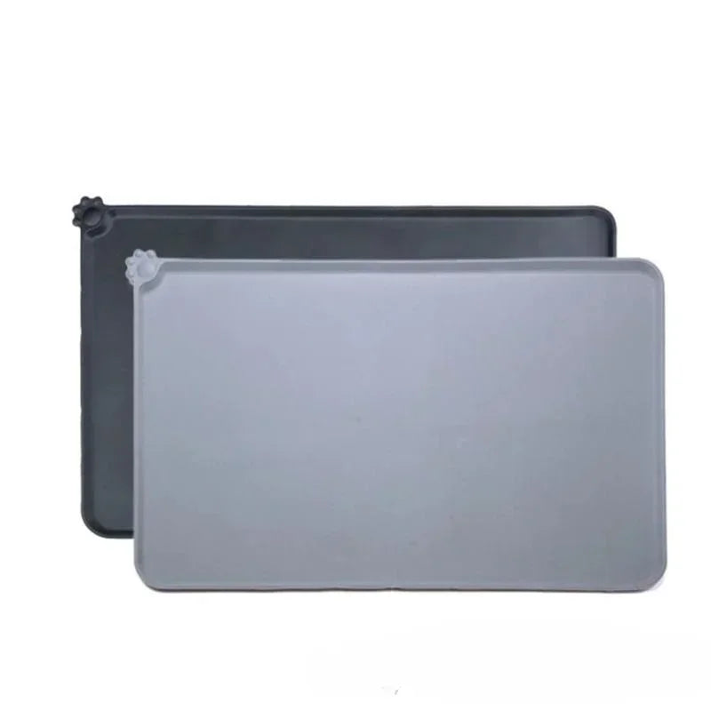 Silicone Non - Stick Waterproof Pet Food Feeding Pad with High Lips for Dog and Cat, Puppy Feeder Tray Water Cushion Placemat