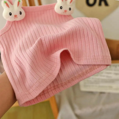 Baby Girls T-shirts  Kids Summer Sleeveless Tops Vest  Girls Cute Halter Tops Tees Children Clothing 1-7 Year Girls Top