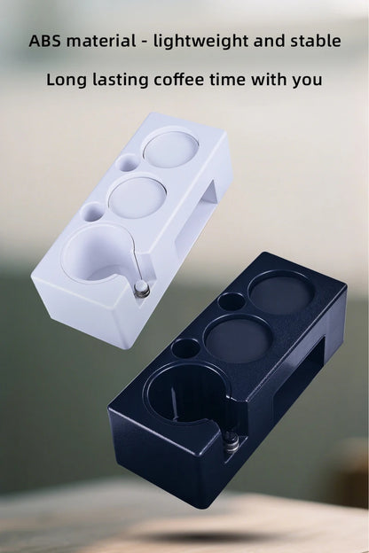 Barista Tool  Espresso Tamper Holder Black White ABS Station Coffee Knock Box Multifunction Coffee Tamper Portafilter