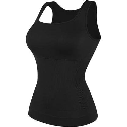 Shapewear for Women Seamless Camisole Compression Vest Tummy Control Body Shaper Waist Trainer Underwear Square Neck Tank Top
