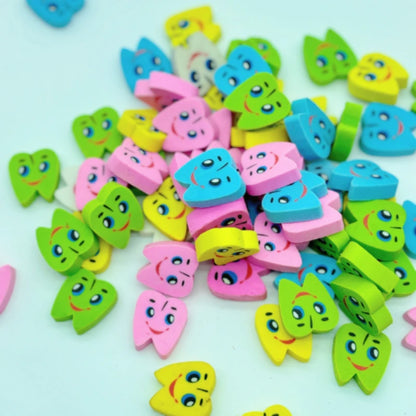 20pcs/bag Dental Eraser Dental Clinic School Gifts Student Eraser Stationery Supplies Mini Eraser Stationery Supplies