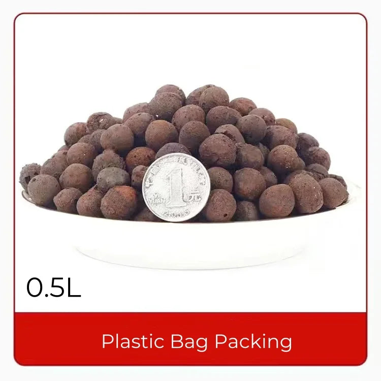 2L/1L Organic clay balls, Flower Substrate Drainage Expanded Clay, Hydroponic Gardening plant pot, Orchids, Drainage Aquaponic