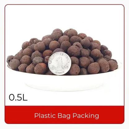 2L/1L Organic clay balls, Flower Substrate Drainage Expanded Clay, Hydroponic Gardening plant pot, Orchids, Drainage Aquaponic