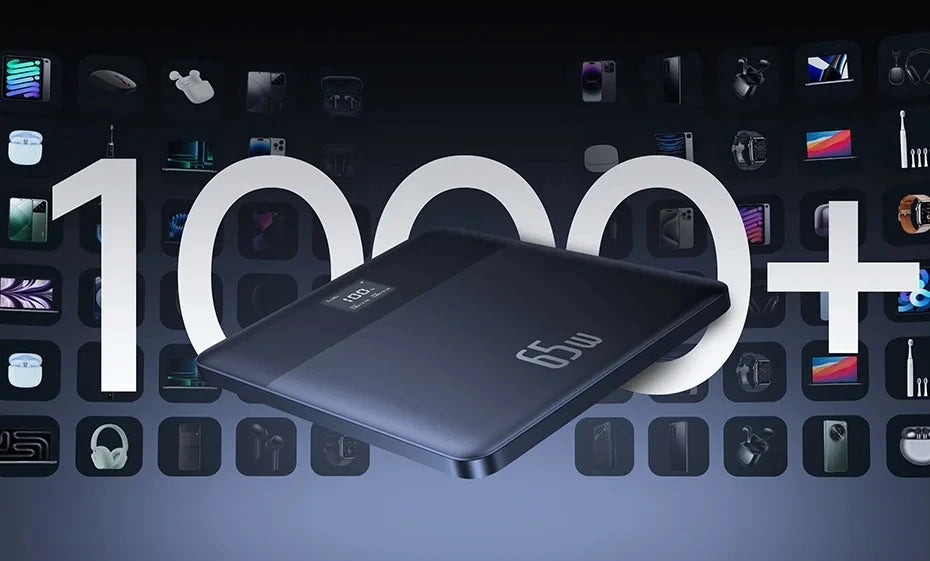 Baseus Power Bank 65W 12000mAh PD Fast Charging Digital Remaining Battery for iPhone 16 Pro Max Huawei Sumsang Notebooks Laptops