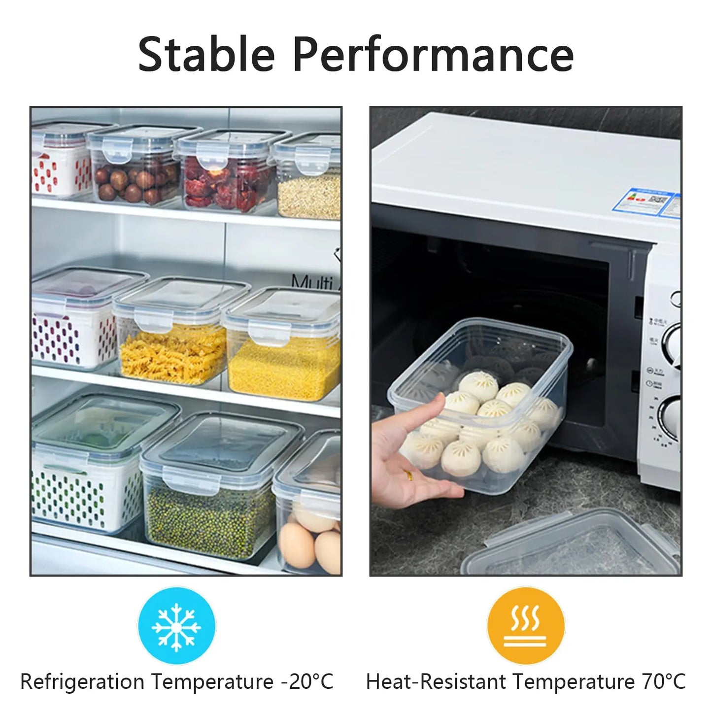 Refrigerator Storage Box Fresh Keeping Vegetable Fruit Plastic Sealed Boxes Drain Basket Fridge Kitchen Food Storage Container