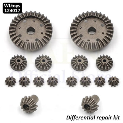 WLtoys 124017 1/12 RC Original Metal Spare Parts Swing Arm C Seat Bottom Motor Differential Gearbox Shock Absorbers Tire