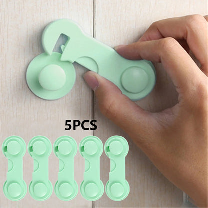 multi-function security protection locks baby safety cabinet drawer door buckle home white toilet refrigerator lock 3pcs/5pcs