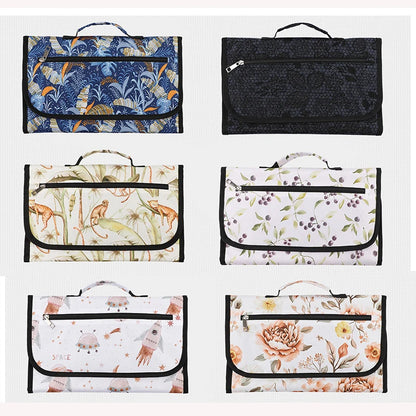 Waterproof Baby Changing Pad For Baby Girls Folding Portable Newborn Travel Diaper Mat With Wipes Pocket Baby Showers Gift