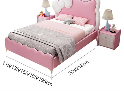 150X200cm Modern Childrens cartoon girl princ ess bed pink queen size bed frame full  double bed complete bedroom furniture