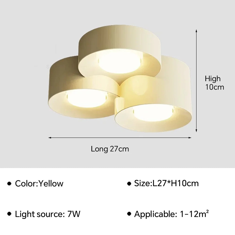 LED Ceiling Mounted Lights for Living Room Bedroom Hallway Corridor Modern Nordic Cylinder Minimalism Indoor Home Decoration