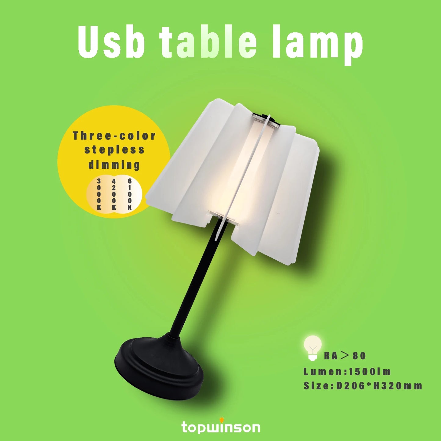 Bedroom bedside table lamp USB plug adjustable DIY acrylic design LED light 3 colors optional night light