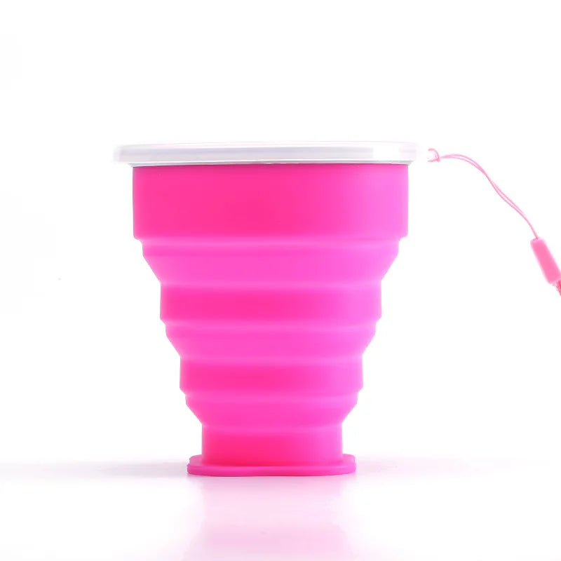 Folding Cups BPA FREE Food Grade Water Cup Travel Silicone Retractable Coloured Portable Outdoor Coffee Handcup