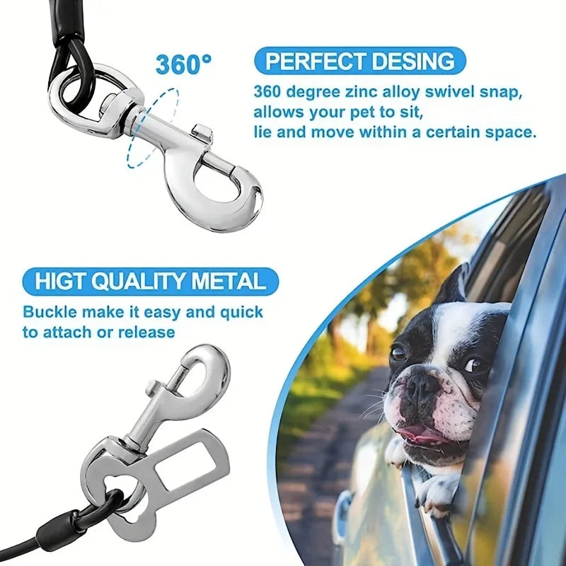 1Pc Chew-Proof Dog Car Harness Durable,Comfy & Secure Seat Belt for Small/Medium Dogs-A Pet Travel Essential