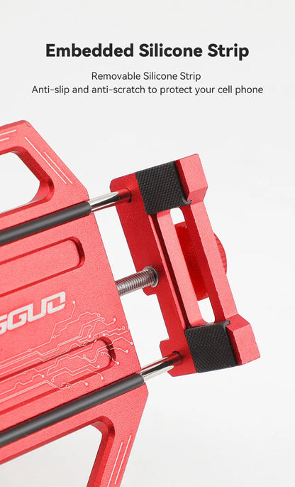 Bicycle Phone Holder Upright Aluminum Alloy Phone Holder Mountain Bike Phone Navigation Holder Phone Holder