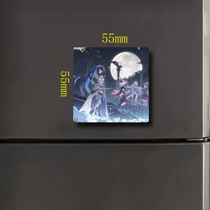 Honkai Impact 3rd Fridge Magnet Creative Square Refrigerator Magnets Picture For Kitchen Office Whiteboard Home Decoration