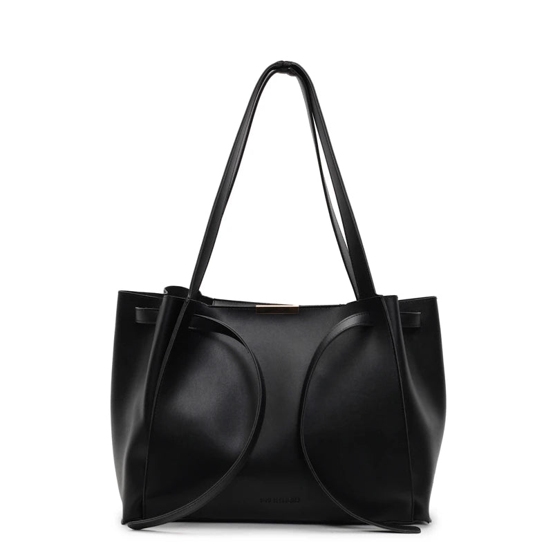 Big Shoulder Hand Commuting Bags for Women Large Capacity Drawstring Bucket Shopping Totes Top-Handle Bag 2025 Latest Handbags