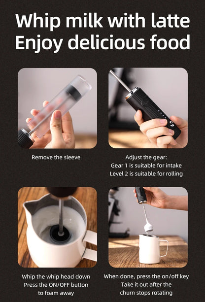 Bincoo New Milk Foamer Coffee Whisk Mixer Electric Blender Egg Beater Mini Frother Handle Stirrer Cappuccino Maker Cooking Tools