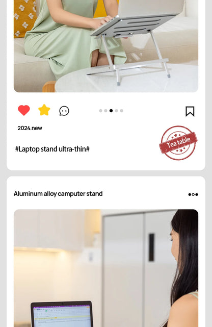 Laptop Stand for Desk, Height Adjustable Laptop Riser Aluminum Portable Laptop Holder, Holds All Notebook up to 17.3 Inches