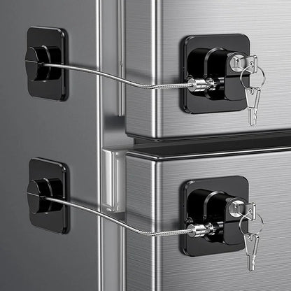 Refrigerator Door Lock, Child Proof Fridge Door Lock for Kitchen Freezer, Cabinets and Drawers, Air Oven Air Fryer, Closets